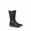 Pavers Wedge Heel Black Calf Boots