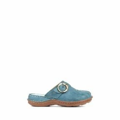 Pavers Ladies Lightweight Leather Clogs Khaki Green -Pavers Sales Store unnamed file 1005