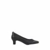 Pavers Heeled Court Black Shoes