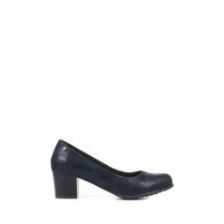 Pavers Blue Block Heeled Court Shoes -Pavers Sales Store unnamed file 1043