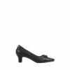 Pavers Low Heeled Black Court Shoes