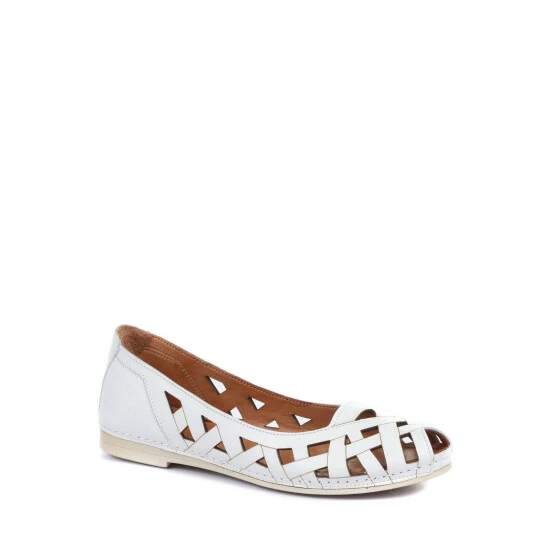 unnamed-file-1090.jpg Pavers Ladies White Cut Out Leather Ballerina Pumps -Pavers Sales Store unnamed file 1090