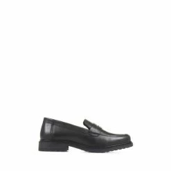Pavers Smart Leather Black Penny Loafers