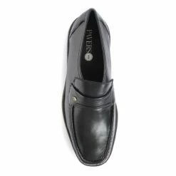 Pavers Black Men's Wider Fit Leather Loafers -Pavers Sales Store unnamed file 1163