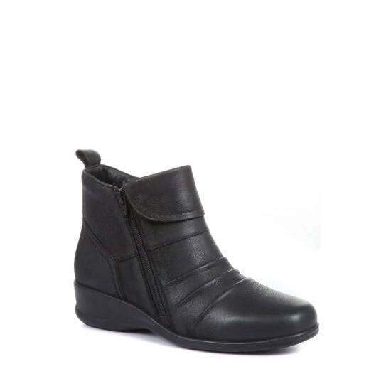 Pavers Ladies Dual Zip Leather Ankle Boots Black 3 Pavers Ladies Dual Zip Leather Ankle Boots Black - Image 3
