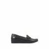 Pavers Wide Fit Leather Penny Black Loafers