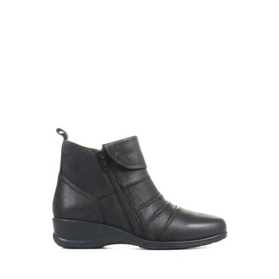 Pavers Ladies Dual Zip Leather Ankle Boots Black 6 Pavers Ladies Dual Zip Leather Ankle Boots Black - Image 6