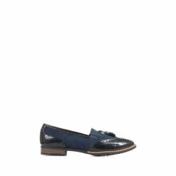 Pavers Blue Wide Fit Patent And Tassel Loafers -Pavers Sales Store unnamed file 1222