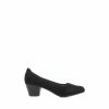 Pavers Ladies Court Smart Black Shoes