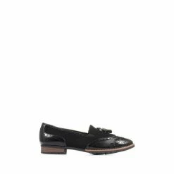 Pavers Wide Fit Patent And Tassel Black Loafers -Pavers Sales Store unnamed file 1250
