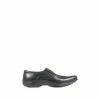 Pavers Black Wide Fit Leather Slip On Shoes