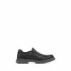 Pavers Wide Fit Slip On Black Shoes