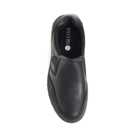 Pavers Wide Fit Slip On Black Shoes 4 Pavers Wide Fit Slip On Black Shoes - Image 4