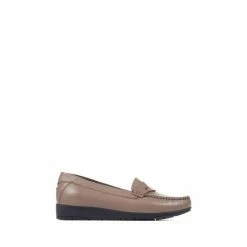 Pavers Wide Fit Leather Brown Penny Loafers -Pavers Sales Store unnamed file 1322