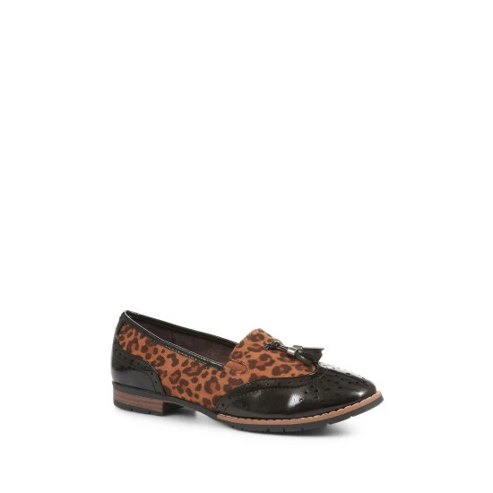 Pavers Wide Fit Patent And Tassel Black Loafers 2 Pavers Wide Fit Patent And Tassel Black Loafers - Image 2