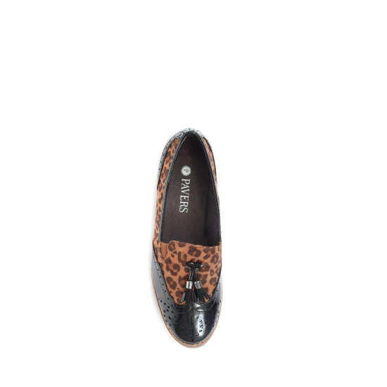 Pavers Wide Fit Patent And Tassel Black Loafers 4 Pavers Wide Fit Patent And Tassel Black Loafers - Image 4