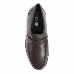 Pavers Mens Red Wider Fit Leather Loafers 3 Pavers Mens Red Wider Fit Leather Loafers -Pavers Sales Store unnamed file 1367