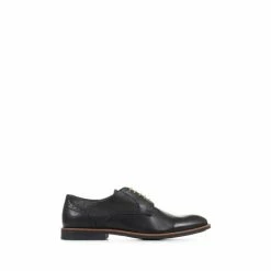 Pavers Black Leather Smart Shoes