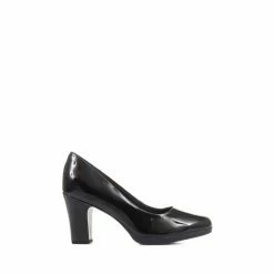 Pavers High Heel Black Court Shoes