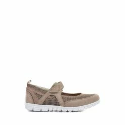 Pavers Natural Ladies Touch-Fasten Mary Jane Shoes
