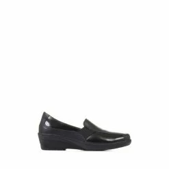 Pavers Ladies Black Slip On Casual Shoes