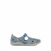 Pavers Ladies Blue Wide Fit Leather Walking Shoes