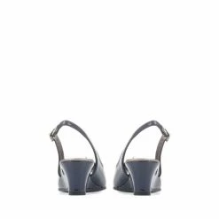 Pavers Blue Slingback Peep-Toe Wedge Heels -Pavers Sales Store unnamed file 1486