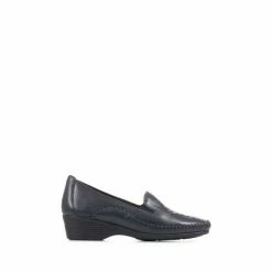 Pavers Blue Leather Slip On Shoes -Pavers Sales Store unnamed file 1519