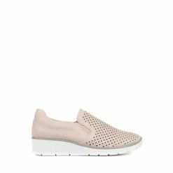 Pavers Pink Ladies Casual Slip-On Shoes With Cut Outs
