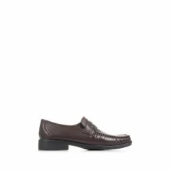Pavers Red Wide Fit Leather Loafers