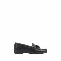 Pavers Wide Fit Black Leather Loafers With Tassel -Pavers Sales Store unnamed file 1639
