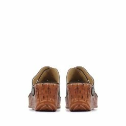 Pavers Ladies Black Leather Wedge Clogs -Pavers Sales Store unnamed file 1666