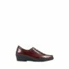 Pavers Red Leather Slip-On Shoes
