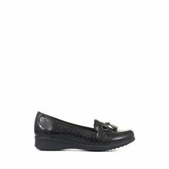 Pavers Patent Ladies Loafers Black Croc 6 Pavers Patent Ladies Loafers Black Croc -Pavers Sales Store unnamed file 1725