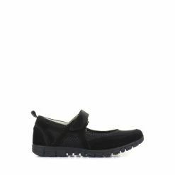 Pavers Black Ladies Touch-Fasten Mary Jane Shoes