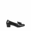 Pavers Ladies Black Patent Leather Loafers