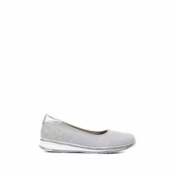 Pavers Grey Ladies Round Toe Pumps