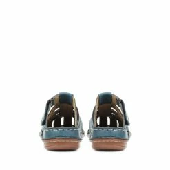 Pavers Blue Denim Ladies Touch-Fastening Leather Clogs 2 Pavers Blue Denim Ladies Touch-Fastening Leather Clogs -Pavers Sales Store unnamed file 1796