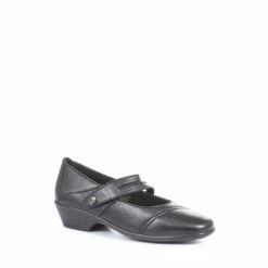 Pavers Wide Fit Leather Mary-Jane Shoes With Split Strap Navy -Pavers Sales Store unnamed file 1844