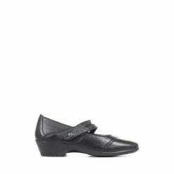 Pavers Wide Fit Leather Mary-Jane Shoes With Split Strap Navy -Pavers Sales Store unnamed file 1847