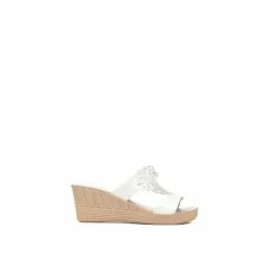 Pavers Ladies White Wedge Mule Sandals 11 Pavers Ladies White Wedge Mule Sandals -Pavers Sales Store unnamed file 1891
