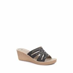 Pavers Ladies Black Embellished Wedge Heel Sandals 2 Pavers Ladies Black Embellished Wedge Heel Sandals -Pavers Sales Store unnamed file 1906