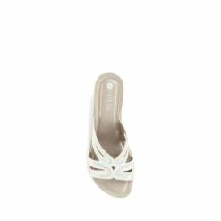 Pavers Ladies White Embellished Wedge Heel Sandals -Pavers Sales Store unnamed file 1913