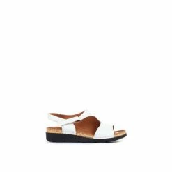 Pavers White Casual Leather Slingback Sandals -Pavers Sales Store unnamed file 1940