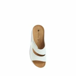 Pavers White Wide Fit Adjustable Leather Mules -Pavers Sales Store unnamed file 1944