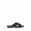 Pavers Brown Men's Leather Mule Sandals