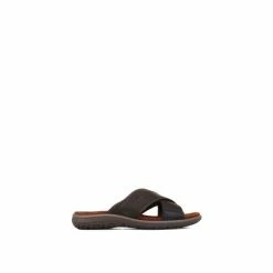 Pavers Brown Men's Leather Mule Sandals -Pavers Sales Store unnamed file 1987