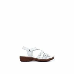 Pavers Ladies White Leather T-Bar Sandals 5 Pavers Ladies White Leather T-Bar Sandals -Pavers Sales Store unnamed file 2055