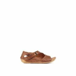 Pavers Brown Ladies Leather Flat Sandals -Pavers Sales Store unnamed file 2079