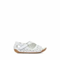 Pavers Leather Flat Sandals White -Pavers Sales Store unnamed file 2087